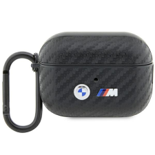 BMW BMAP2WMPUCA2 AirPods Pro 2 gen tok fekete Carbon dupla fém logó fülhallgató, fejhallgató tok