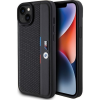 BMW BMHCP15M23PUPVK iPhone 15 Plus / 14 Plus 6.7" Fekete Keménytok Perforált Trikolor Vonal (BMW625)