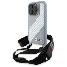 BMW BMHCP16L23PSCCG M Edition Carbon Stripe & Strap keménytok iPhone 16 Pro - szürke tok és táska
