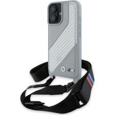 BMW BMHCP16S23PSCCG M Edition Carbon Stripe & Strap Keménytok iPhone 16 - Szürke (BMW754) tok és táska