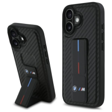 BMW BMHCP16SGSPCCK M Grip Stand Smooth and Carbon keménytok iPhone 16 - fekete tok és táska