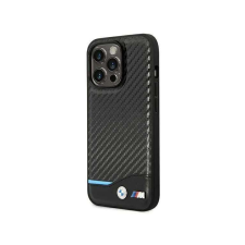 BMW Eredeti tok IPHONE 14 PRO BMW bőr Carbon (BMHCP14L22NBCK) fekete tok és táska