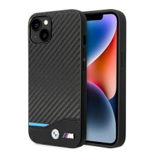 BMW Leather Carbon Apple iPhone 14 hátlap tok, fekete tok és táska