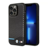  BMW Leather Carbon Apple iPhone 14 Pro hátlap tok, fekete