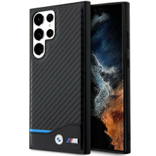 BMW Leather Carbon Samsung S926 Galaxy S24 Plus (2024) hátlapvédő tok fekete (BMHCS24M22NBCK) tok és táska