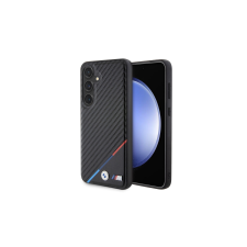  BMW M PU bőr Carbon Magsafe Tricolor Line tok Samsung Galaxy S24 telefonhoz fekete (BMHMS24S23PUDTK) tok és táska