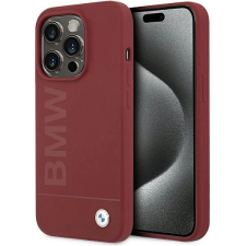 BMW Silicone Big Logo MagSafe tok iPhone 15 Pro készülékhez - piros tok és táska