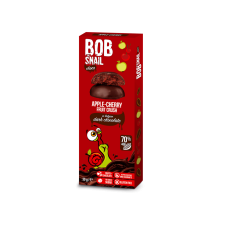 Bob Snail Bob-Snail Gyümölcs snack étcsokoládé alma-meggy 30 g reform élelmiszer