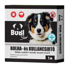  Bobi Star Bolha és kullancsírtó nyakörv fekete 65cm nyakörv, póráz, hám kutyáknak