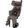 Bobike hátsó gyerekülés EXCLUSIVE tour, csomagtartóra szerelhető, magasságban állítható extra fejtámasszal és hátsó LED-del, karamell barna kerékpáros