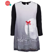 boboli Eiffel torony mintás elegáns ruha strasszokkal 2-3 év (98 cm) lányka ruha