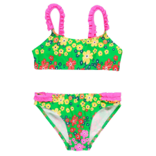 boboli Trópusi virág mintás pink/zöld bikini 8 év (128 cm) gyerek fürdőruha