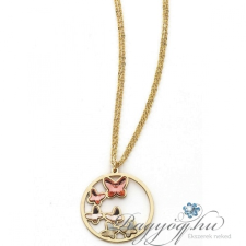 Boccadamo Boccadamo Jewels - Swarovski kristályos bronz nyakék - Rózsaszín pillangók nyaklánc
