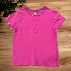 Boden Színes szegélyes, pink felső