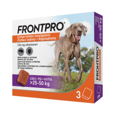 Boehringer Ingelheim FRONTPRO® rágótabletta kutyáknak bolhák és kullancsok ellen (&gt;25–50 kg) 136 mg; 3 tabletta élősködő elleni készítmény kutyáknak