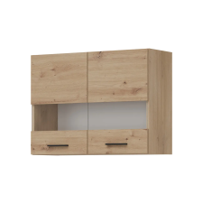 Bog-fran PATI Felső vitrines szekrény 80cm 2 ajtóval Artisan tölgy Fronttal bútor