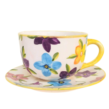 BögeManufaktúra Árvácska jumbó bögre és reggeliző tányér bögrék, csészék