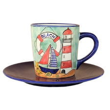 BögeManufaktúra Beach bögre és reggeliző tányér bögrék, csészék