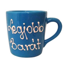 BögeManufaktúra Feliratos neves Szív Bögre sötét kék bögrék, csészék