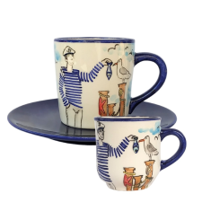 BögeManufaktúra Férfi matróz reggeliző szett bögrék, csészék