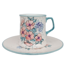 BögeManufaktúra Hajnali vadvirágok bögre és reggeliző tányér bögrék, csészék