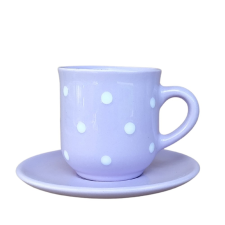 BögeManufaktúra Kávés bögre kistányérral pasztel lila bögrék, csészék