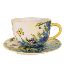 BögeManufaktúra Kékek jumbo bögre és reggeliző tányér bögrék, csészék