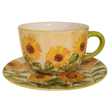 BögeManufaktúra Napraforgós jumbó bögre és reggeliző tányér bögrék, csészék