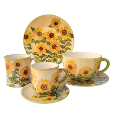 BögeManufaktúra Napraforgós reggeliző nagy szett bögrék, csészék