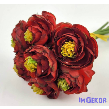  Boglárka 7 szálas kötegelt csokor 22 cm - Bordó dekoráció