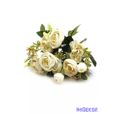  Boglárka csokor 7+3 fejes 30 cm - Törtfehér dekoráció