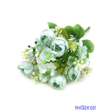  Boglárka csokor kiegészítőkkel 35cm - Menta dekorációs kellék