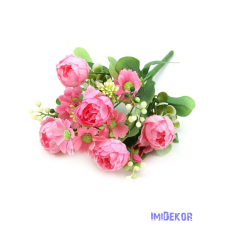  Boglárka csokor kiegészítőkkel 35cm - Rózsaszín dekorációs kellék