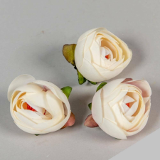  Boglárka fej selyemvirág fej 4,5 cm - Ekrü dekorációs kellék