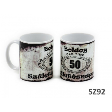  Bögre Boldog 50. Születésnapot Old Time 3dl SZ92 - Szülinapos bögre bögrék, csészék