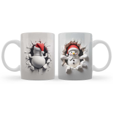  Bögre karácsonyra, 3D hatású hóember bögrék, csészék