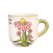 Bögre Manufaktúra Bíbor Kasvirág  kávés bögre Echinacea Purpurea bögrék, csészék