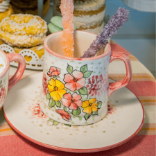 Bögre Manufaktúra Csipkerózsa vadvirágok bögre és reggeliző tányér bögrék, csészék