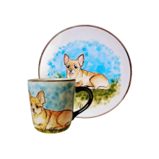 Bögre Manufaktúra Csivava kutyás bögre és reggeliző tányér bögrék, csészék
