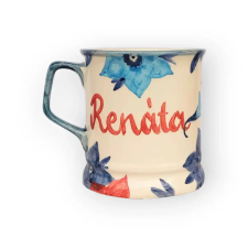 Bögre Manufaktúra Feliratos Kék Virágos Bögre bögrék, csészék