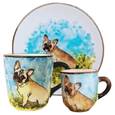 Bögre Manufaktúra Francia Bulldog reggeliző készlet bögrék, csészék