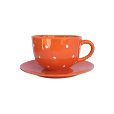 Bögre Manufaktúra Jumbo bögre és reggeliző tányér narancs bögrék, csészék