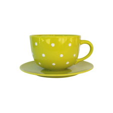 Bögre Manufaktúra Jumbo bögre és reggeliző tányér neon zöld bögrék, csészék