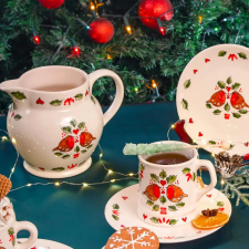 Bögre Manufaktúra Karácsonyi Madárka Bögre Tányérral bögrék, csészék