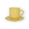 Bögre Manufaktúra Kávés bögre kistányérral pasztelll sárga