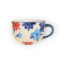 Bögre Manufaktúra Kék virágos jumbó bögre bögrék, csészék
