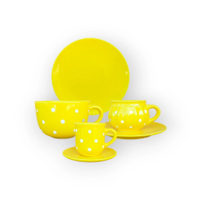 Bögre Manufaktúra Reggeliző nagy szett sárga bögrék, csészék