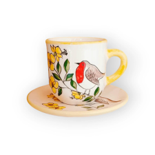 Bögre Manufaktúra Tavaszi madárkás kávés bögre és kistányér bögrék, csészék