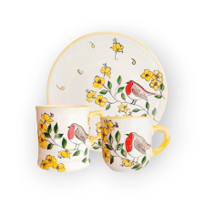 Bögre Manufaktúra Tavaszi madárkás reggeliző szett bögrék, csészék