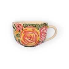 Bögre Manufaktúra Virágos jumbo bögre FL001 - rózsa minta bögrék, csészék